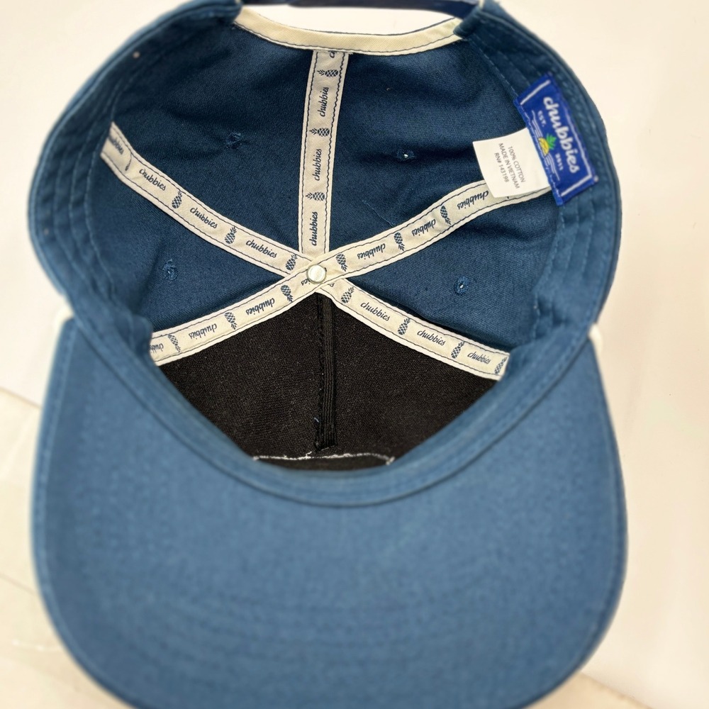 Chubbies Shorts Co. Navy Blue Corded Logo Adjustable Hat Cap‎ Twill Cotton - Picture 5 of 6
